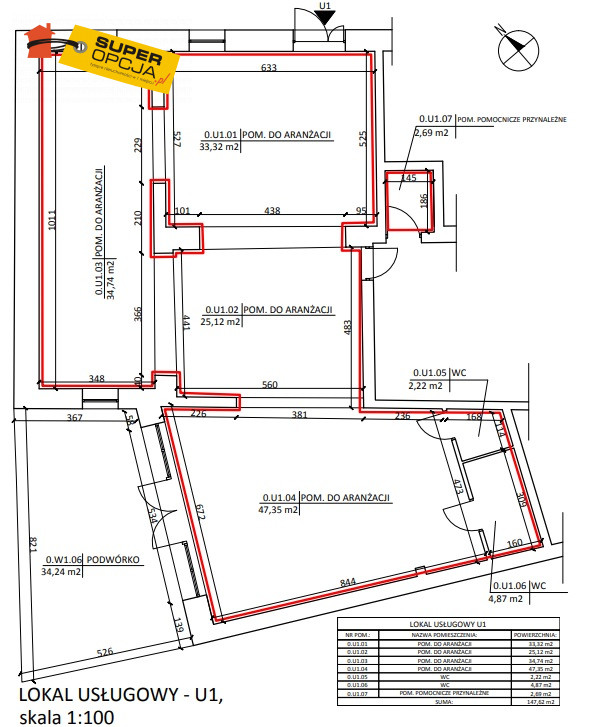 Kraków Podgórze, 2 483 365 zł, 236.57 m2, pietro 1 miniaturka 4