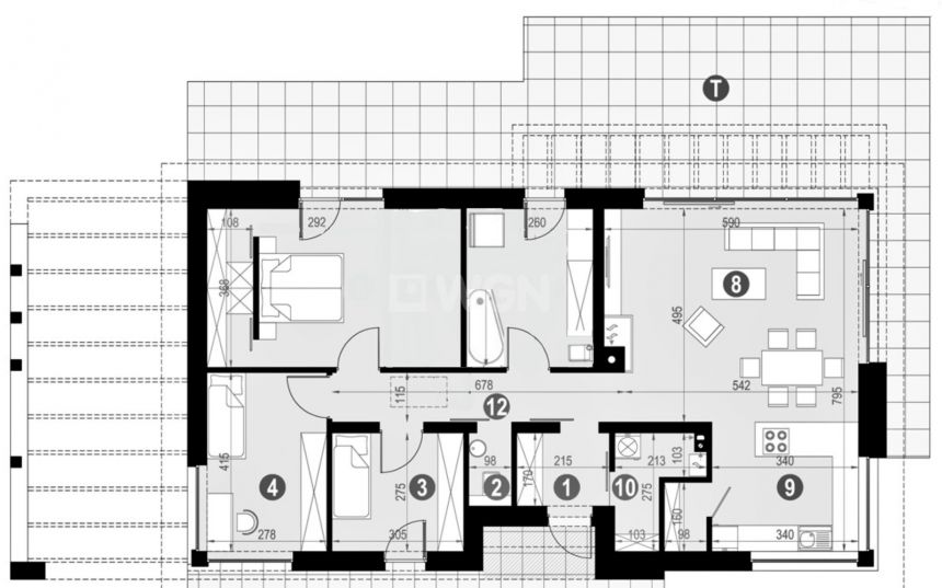 Gorzów Wielkopolski, 1 295 000 zł, 108.66 m2, murowany miniaturka 15