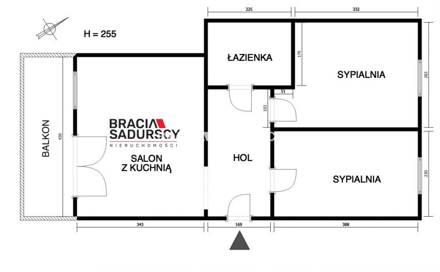 Opatkowice, pociąg SKA, 3 pokoje, balkon miniaturka 3