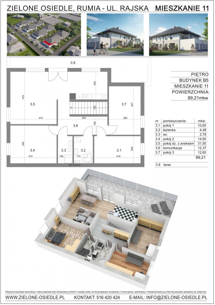 Rumia Stara Rumia, 630 000 zł, 89.21 m2, pietro 1/1 miniaturka 9