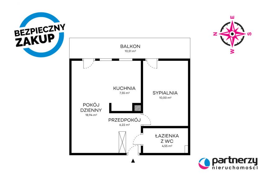 Gdańsk Piecki-Migowo, 639 000 zł, 47.2 m2, pietro 1 miniaturka 15
