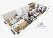 Dwustronne! Mieszkanie 3pok, 55,86m2 z balkonem 3,89 Krzyki, Partynice Wrocław miniaturka 4