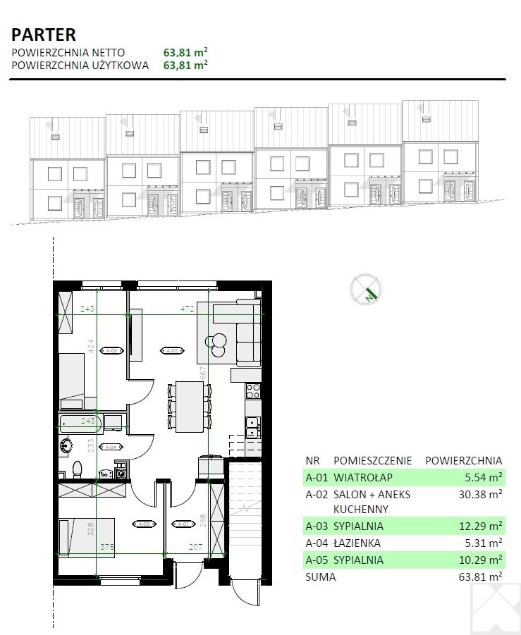 Wieliczka/Zabawa nowe mieszkanie 3 pokojowe 64 m2 miniaturka 5