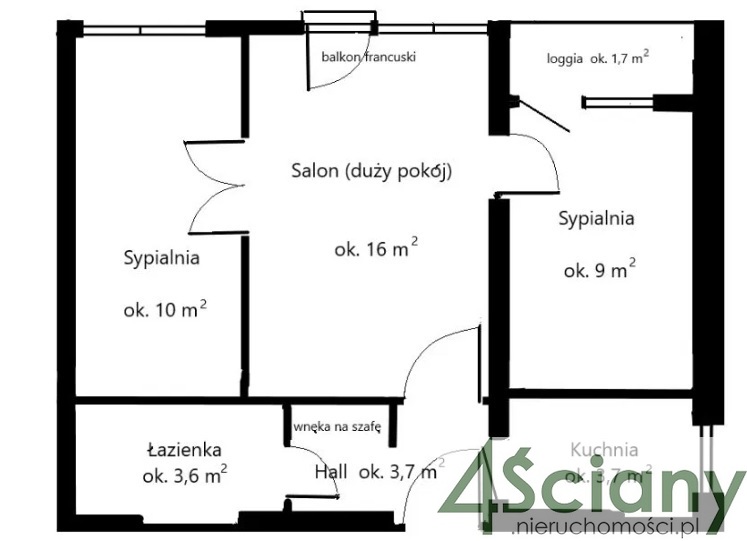 Warszawa Nowolipki, 760 000 zł, 47 m2, kuchnia z oknem - zdjęcie 1