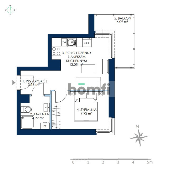 Apartament 2-pok. z balkonem nad Zatoką Gdańską miniaturka 8