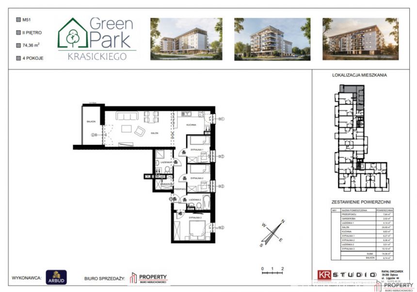 GREEN PARK, mieszkania 30-90m2, Krasickiego,Dębica miniaturka 6