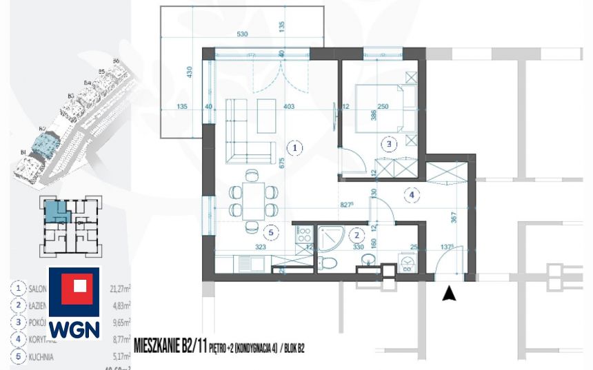 Krzywiń, 258 388 zł, 49.69 m2, do wykończenia miniaturka 3