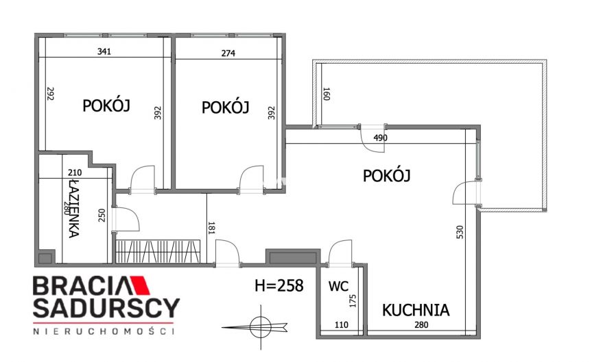 3 pokojowe mieszkanie na wynajem ul. Prądnicka miniaturka 41