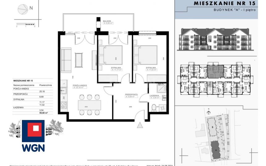 Łeba, 749 000 zł, 59.6 m2, kuchnia z oknem miniaturka 6