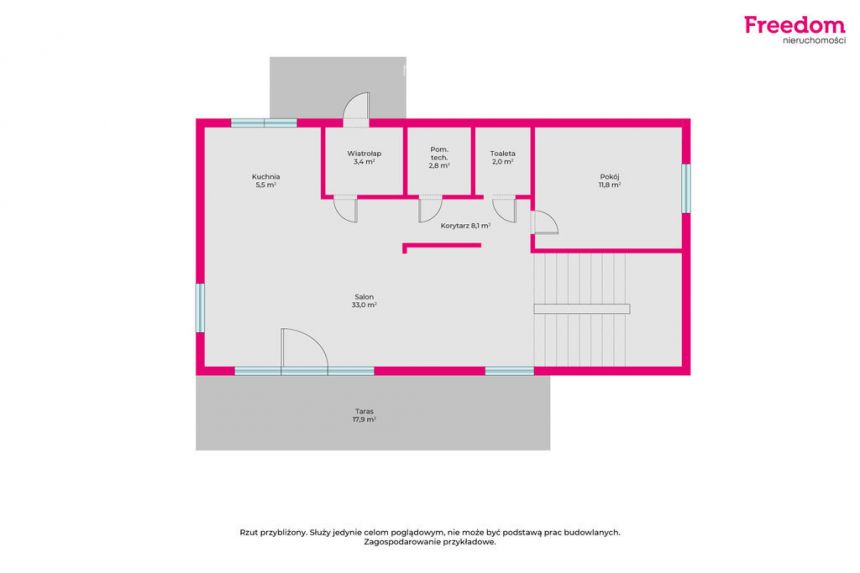 Nowoczesny dom  136 m2 GRINHUS - Komfort miniaturka 3