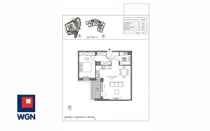 Gdańsk Letnica, 721 392 zł, 54.24 m2, oddzielna kuchnia miniaturka 2