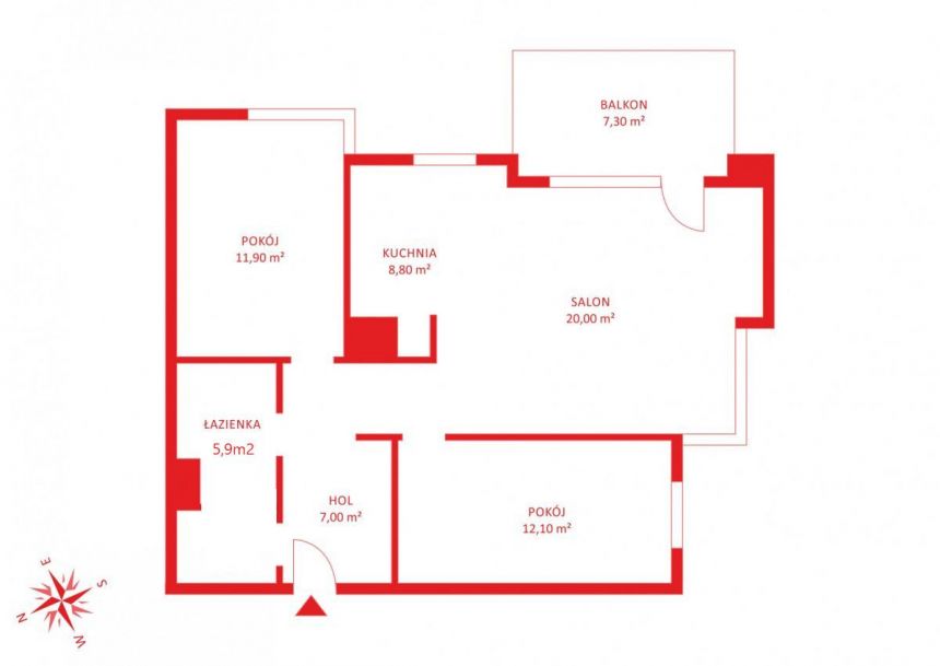 Gdańsk Kiełpinek, 699 000 zł, 67 m2, pietro 7/8 miniaturka 15