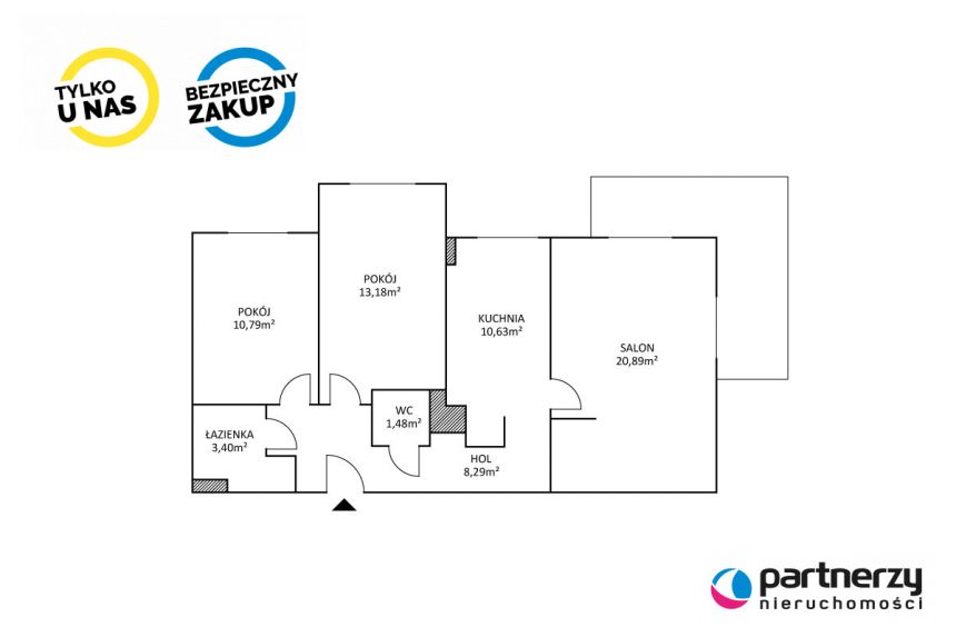 Gdańsk Przymorze, 1 220 000 zł, 68.07 m2, z parkingiem podziemnym miniaturka 17