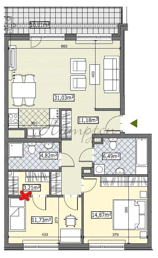 Warszawa Mokotów, 1 560 000 zł, 83.3 m2, z balkonem miniaturka 12