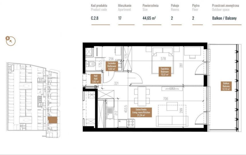 Apartament-2 pokoje - duży balkon- Stare Miasto, 600m od Rynku! miniaturka 12