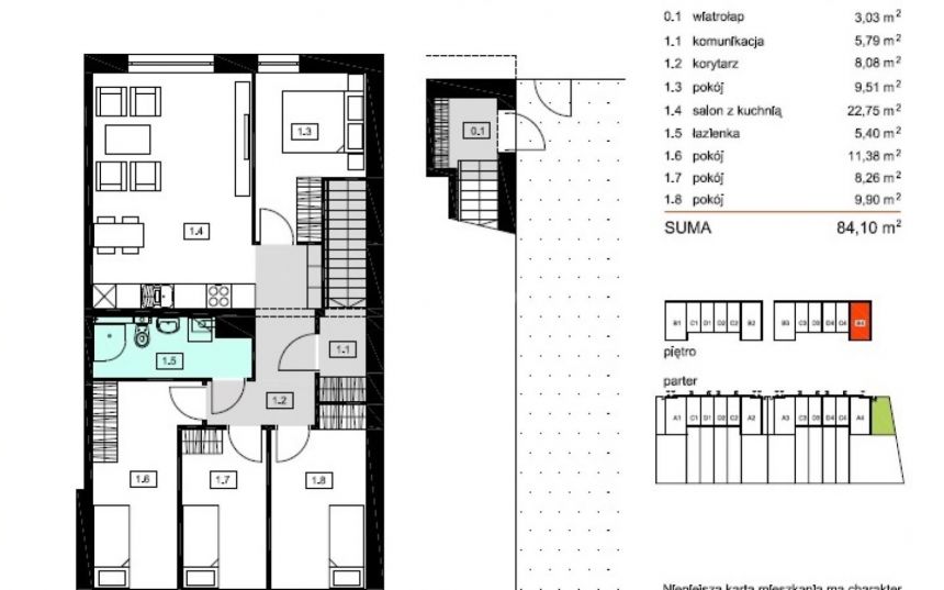 Oława, 599 000 zł, 84.1 m2, pietro 1 miniaturka 6