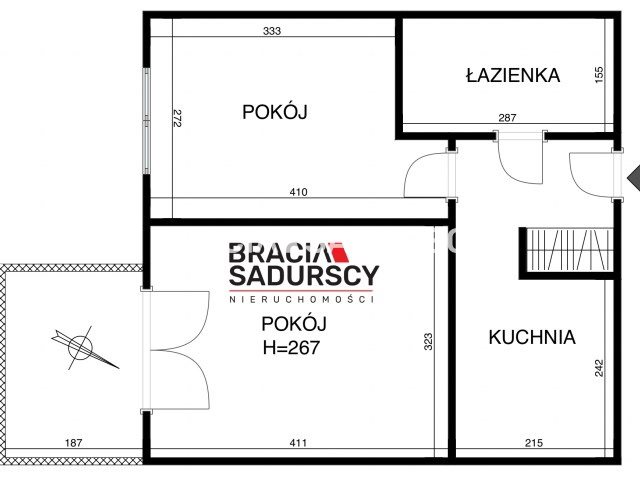 2 pok. mieszkanie, ul. Myśliwska, 39 m2 miniaturka 21