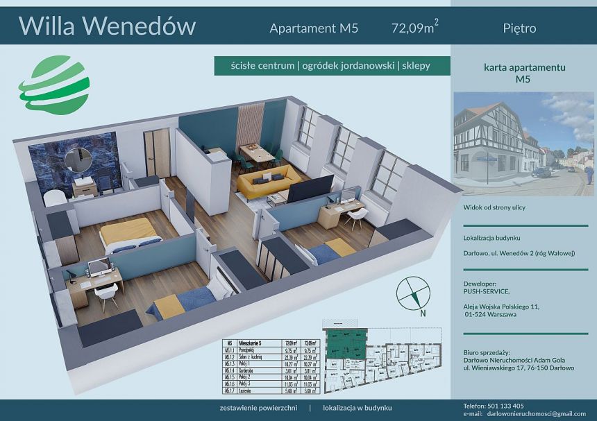 Darłowo, 720 900 zł, 72.09 m2, pietro 1 miniaturka 1