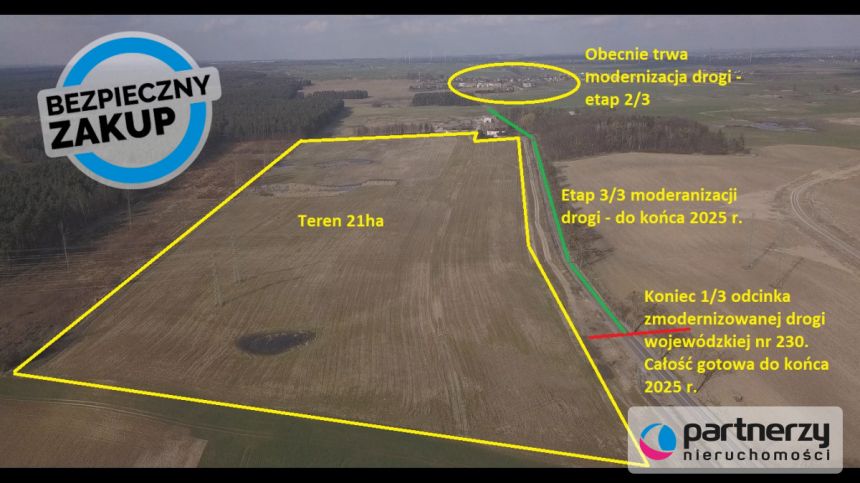 Pelplin, 20 000 000 zł, 21.12 ha, droga dojazdowa asfaltowa miniaturka 2