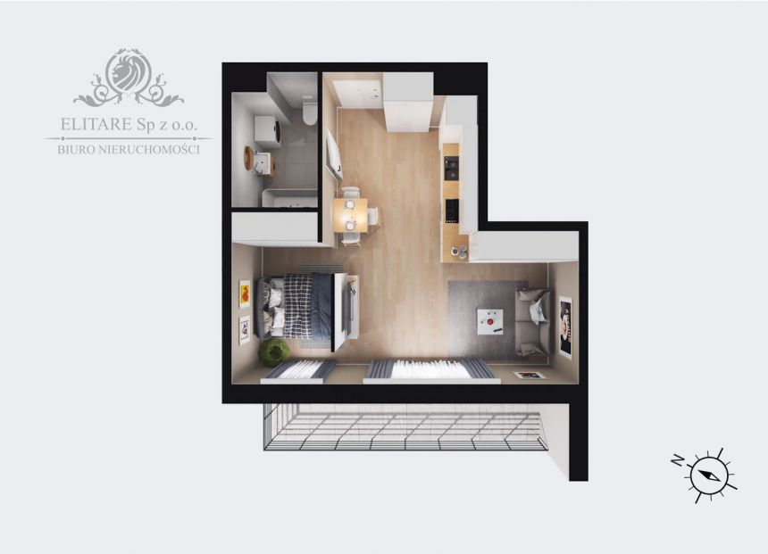 Mieszkanie 36,52m2 z loggią 9,92m2 na Szczepinie ul.Długa miniaturka 4