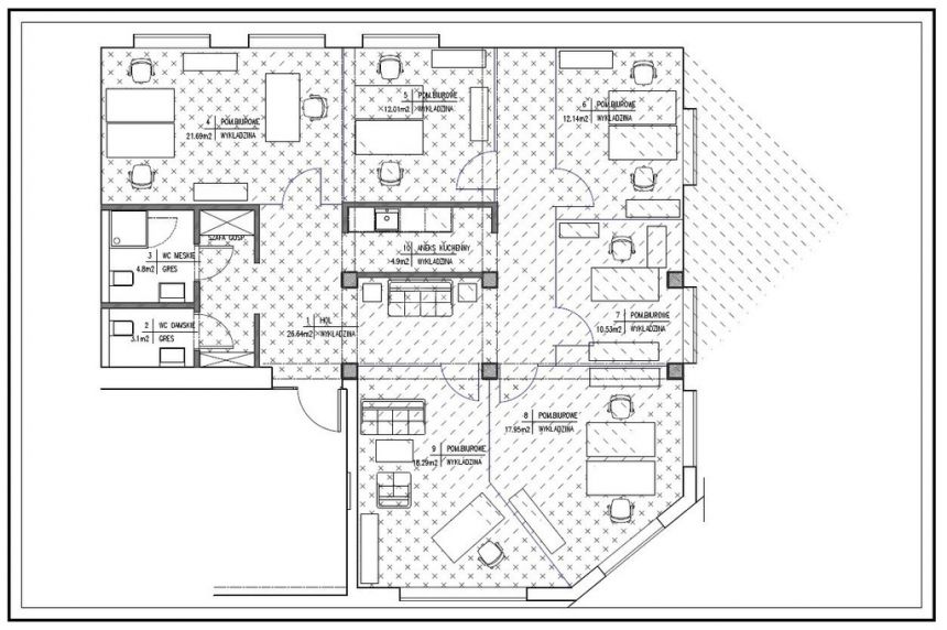 150 m2 - powierzchnia biurowa -Łazy - po remoncie miniaturka 9