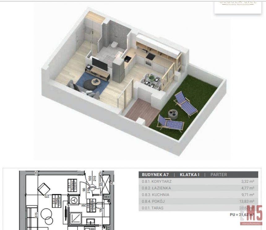 Suwałki, 360 000 zł, 31.63 m2, M2 miniaturka 5