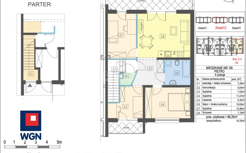 Kielce, 628 820 zł, 68.35 m2, kuchnia z oknem miniaturka 7