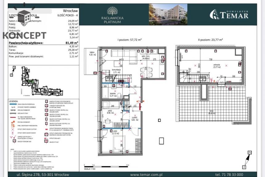 Apartament 4 pokoje | wysoki standard | Racławicka miniaturka 17