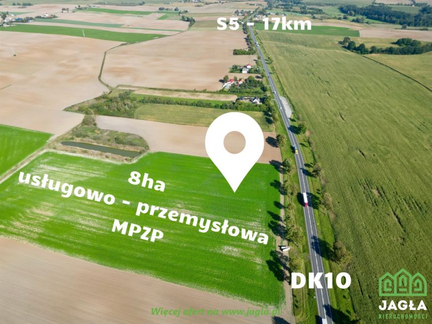 8ha MPZP Usługowo/Przemysłowa DK10 - 17km od S5 - zdjęcie 1