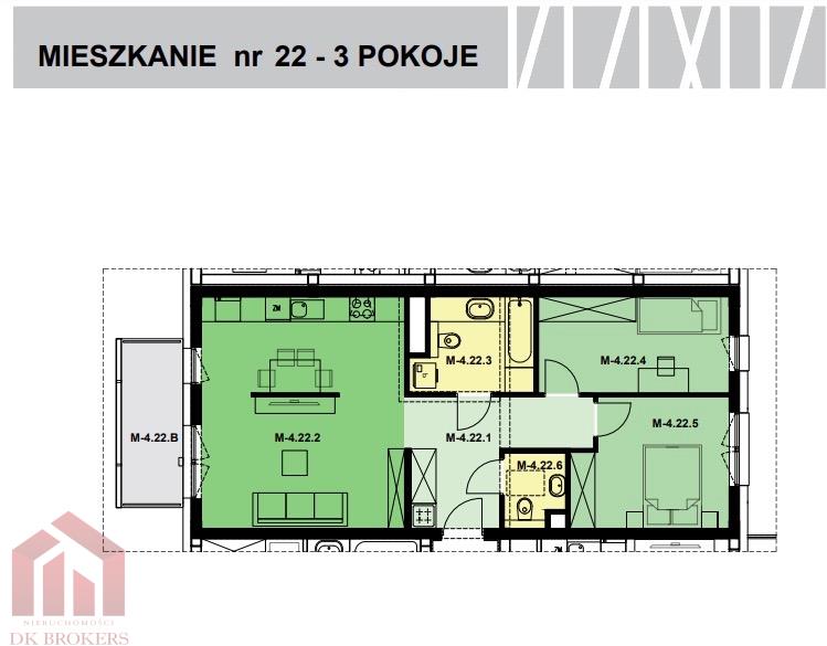 Rzeszów Słocina, 598 500 zł, 66.5 m2, do wykończenia miniaturka 4