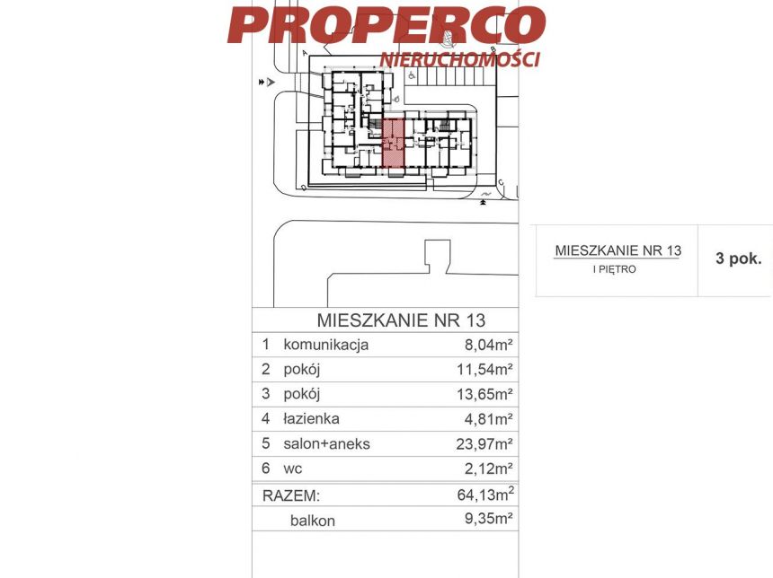 Mieszkanie 3 pok., 64,13 m2, 1 piętro, Uroczysko miniaturka 6