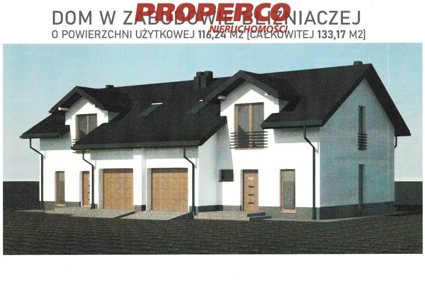 Dom bliźniak 133,17 m2, 5 pokoi, Bilcza - zdjęcie 1