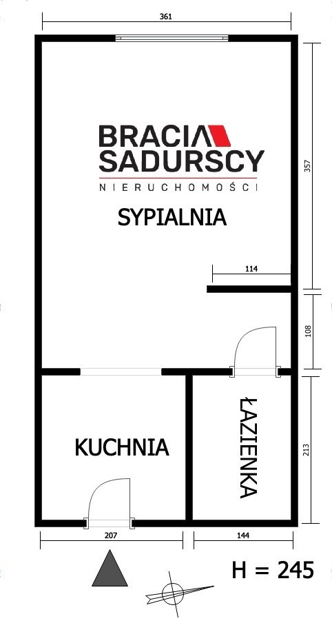Kawalerka umeblowana 24,6 m2/Azory miniaturka 16