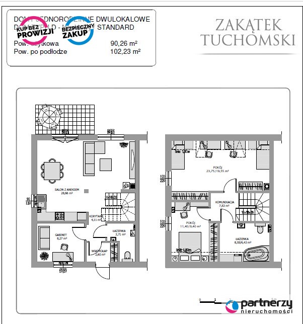 Tuchom, 655 000 zł, 90.86 m2, 4 pokoje miniaturka 5