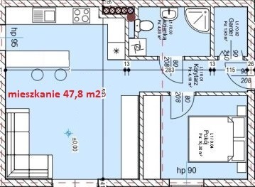 Bezczynszowe 1 piętro 47,60 m2 z balkonem miniaturka 4