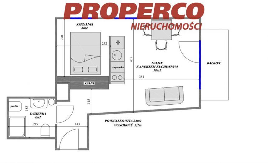 Mieszkanie 34m2, 1 pok, Wola miniaturka 8