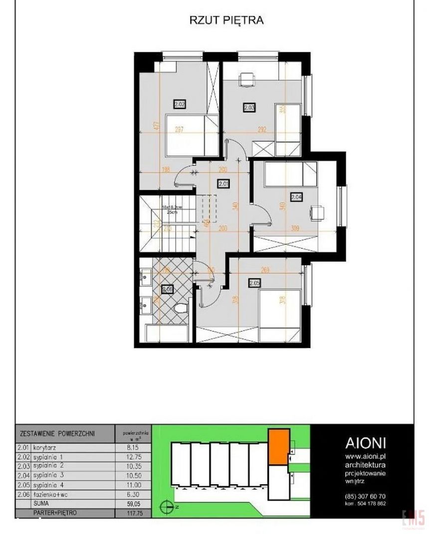 Białystok Nowe Miasto, 830 000 zł, 127 m2, segment środkowy miniaturka 5