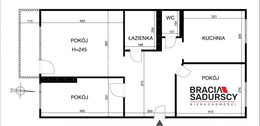 SŁONECZNE 3-POKOJOWE W ATRAKCYJNEJ LOKALIZACJI miniaturka 21