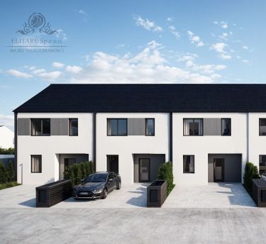 DOM szereg środkowy 102,50m2 z działką 148m2m2, Iwiny Siechnice