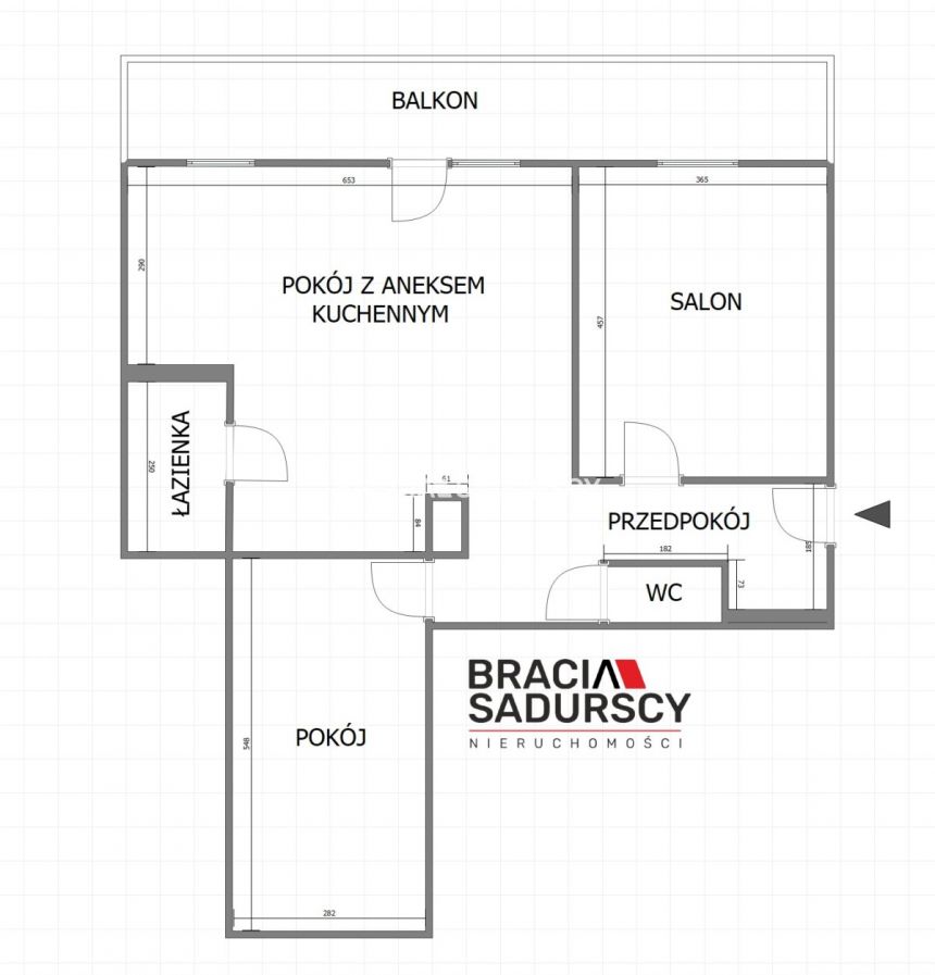 Ruczaj, 3 pokoje z dużym balkonem, 76,5 m2 miniaturka 3