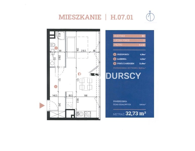 Kraków Śródmieście, 849 000 zł, 32.73 m2, w apartamentowcu - zdjęcie 1