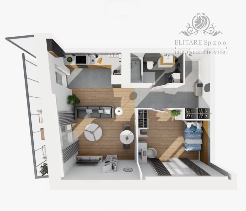 Mieszkanie NOWE 44,77m2 ,2 pok. w Centrum Wrocławia/Stare Miasto miniaturka 5