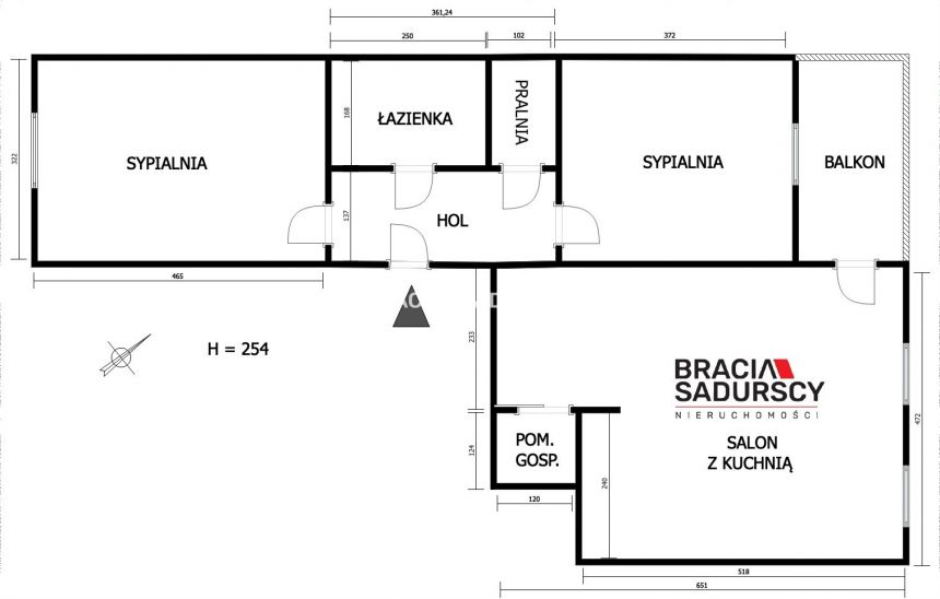3 pokoje | Bobrzyńskiego | Balkon | Garaż | Ruczaj miniaturka 27