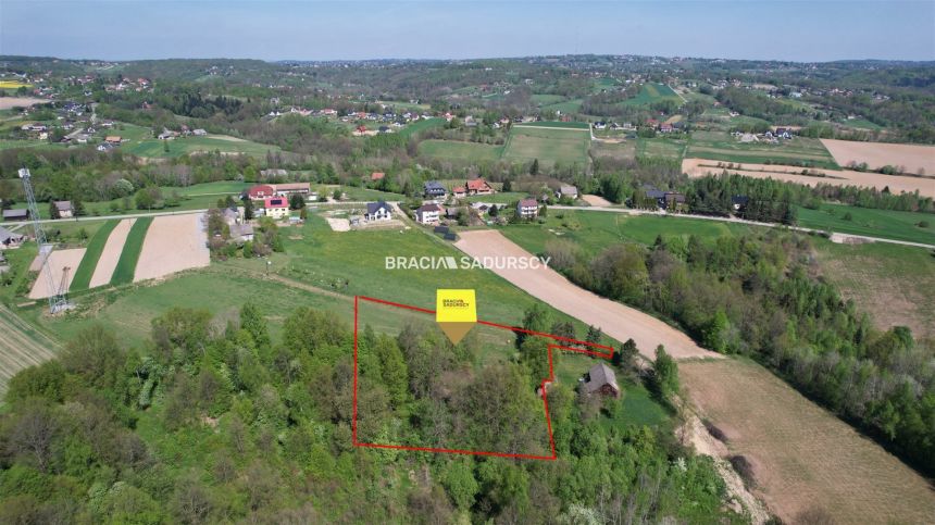 Działka rolna z drewnianym domem Nowa Wieś miniaturka 2