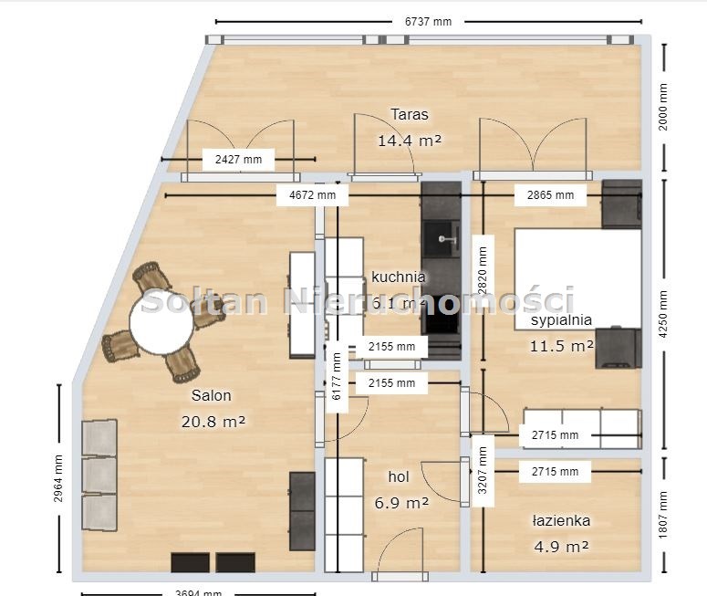 2 pokoje * duży balkon*Metro  Chrzanów 2025 rok miniaturka 2