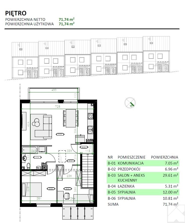 Wieliczka/Zabawa nowe mieszkanie 3 pokojowe 72 m2 miniaturka 5