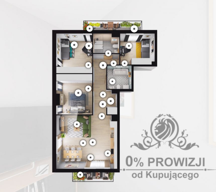 Śliczne mieszk.4pok. w zielonej okolicy/BASEN/SAUNA/SIŁOWNIA/GROTA SOLNA miniaturka 18