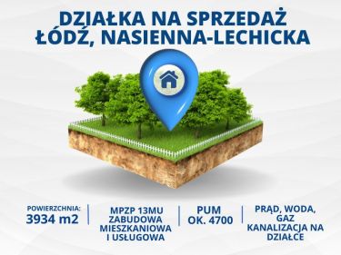 Łódź Bałuty, 2 400 000 zł, 39.34 ar, przyłącze prądu