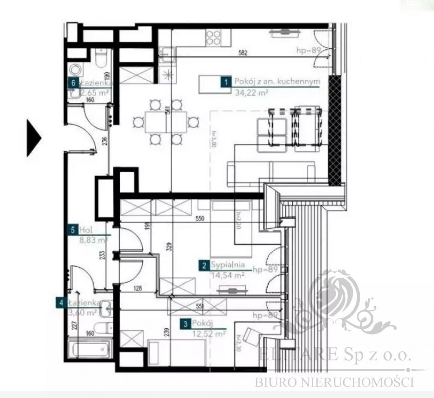 Apartament Gotowy 3 pok. 76,36m2+ miejsce postojowe gratis/Wrocław Sienkiewicza miniaturka 2