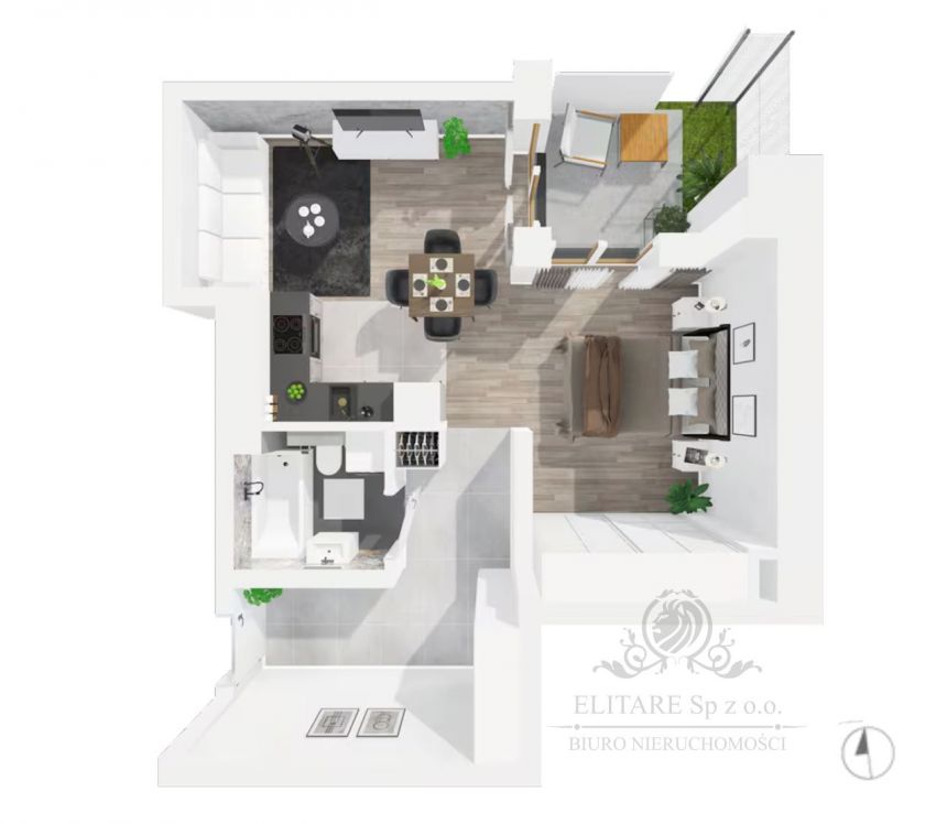 Mieszkanie 41,01m2 + ogórd i taras  widokiem na Odrę/Kleczków miniaturka 6